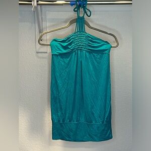 TEAL HALTER TOP